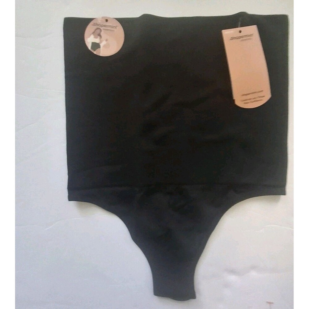 Shapermint Women's High-Waisted Shaper Thong Black Size Medium Shapewear New